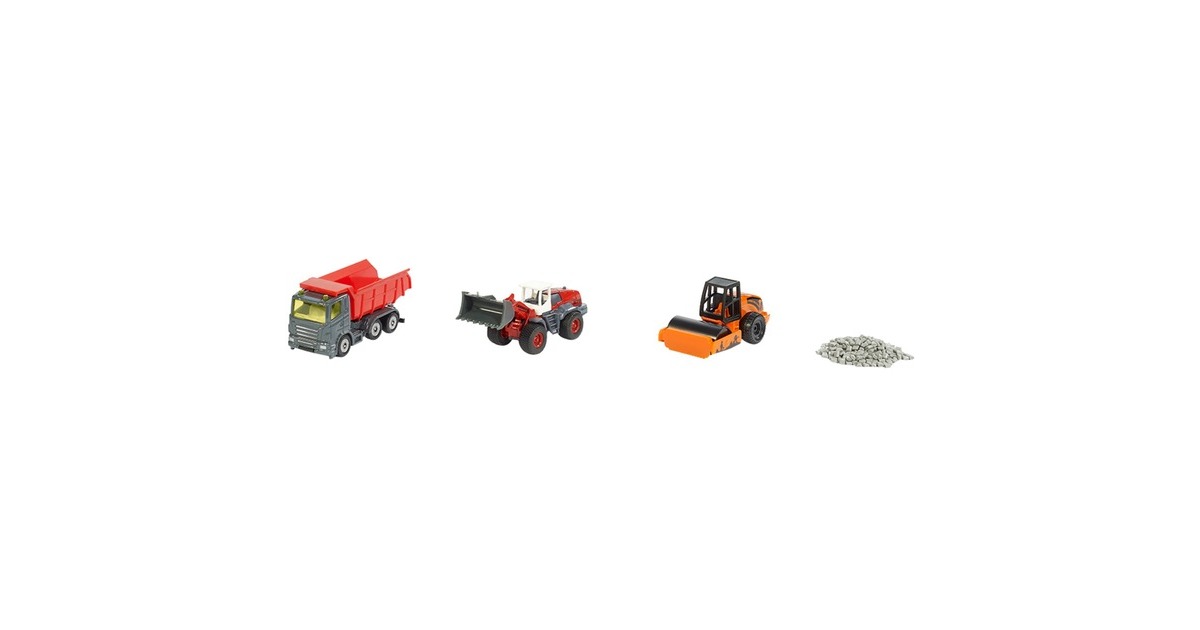 SIKUSUPER - Wegenbouw Geschenkset Speelgoedvoertuig