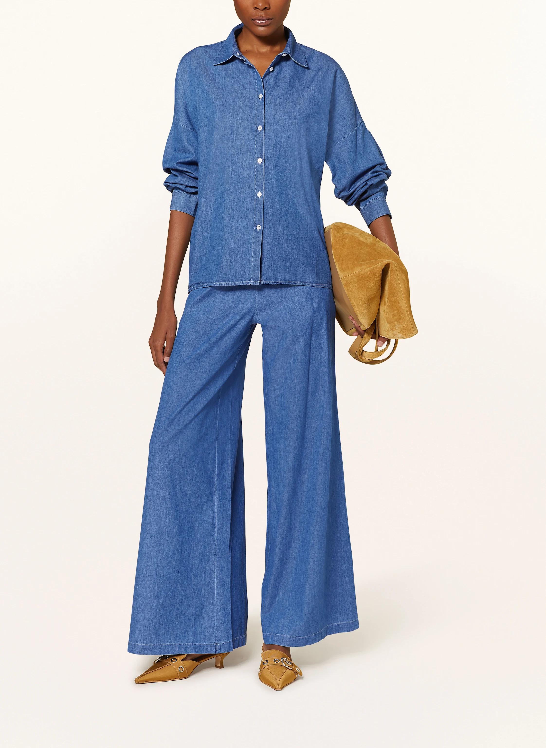 LADNERI Hemdbluse LYON in Jeansoptik