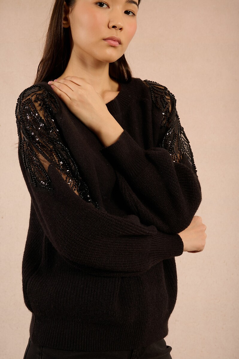 MOLLY BRACKEN<br>Jersey, ombros vazados