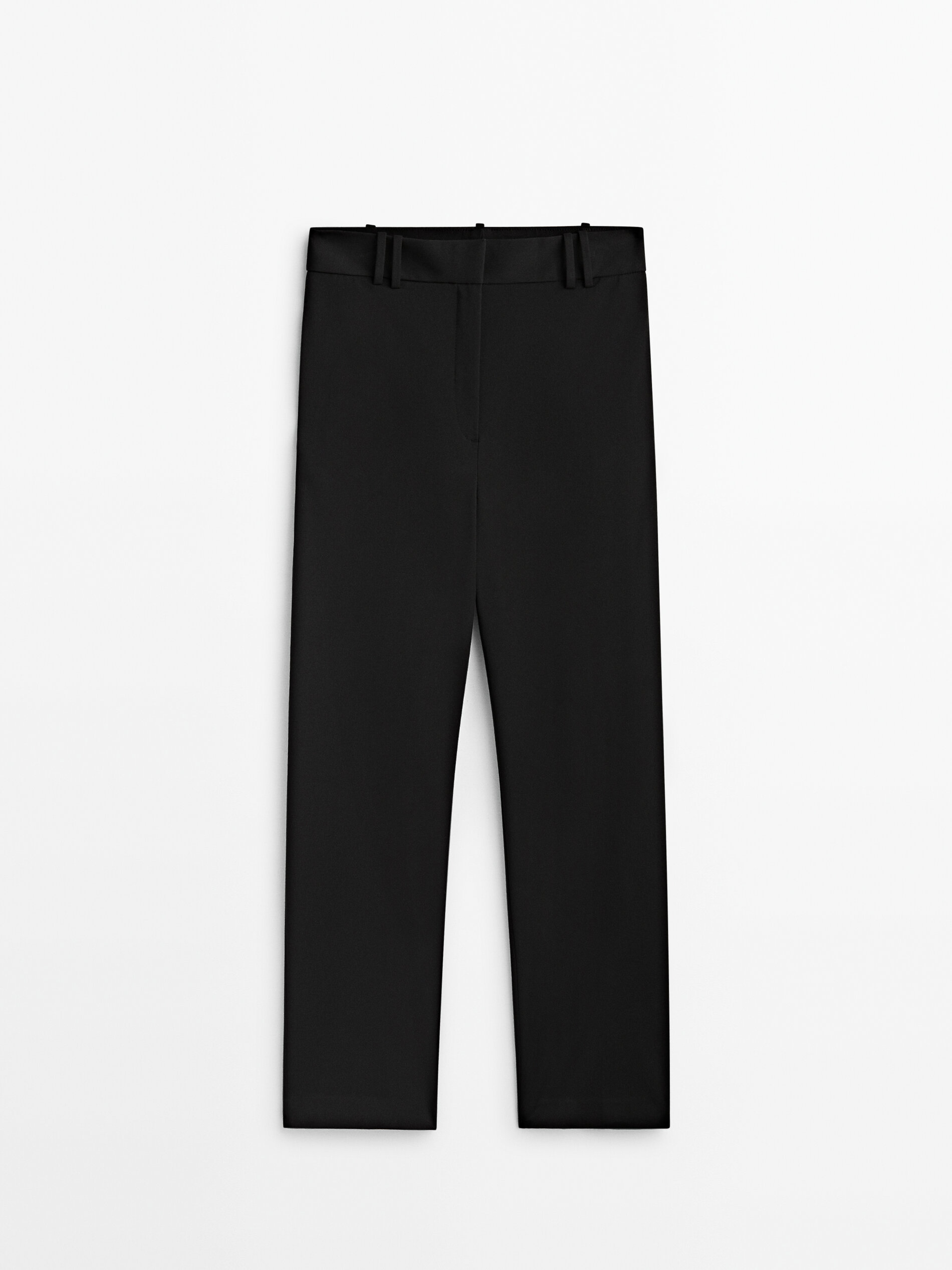 Calça cropped com forro duplo - PRETA