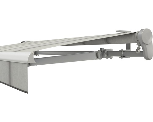 SOLUNA knikarmzonnescherm Trend 2,5x2 Stoffen design D420 Frame zilver geanodiseerd incl. zwengel