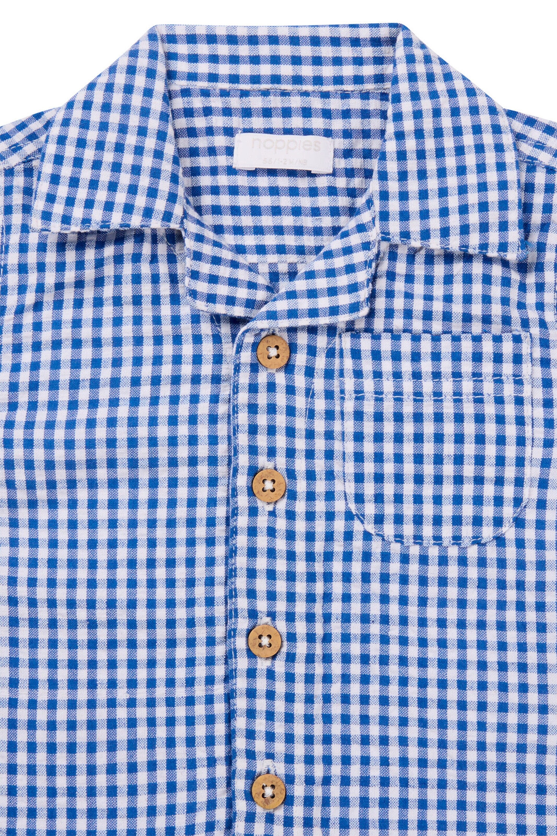 Noppies Baby T-shirt Osnabruck Check pattern Medium blue
