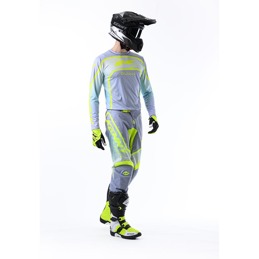 Kenny - Maillot Track Focus - 2024 Gris Clair / Blanc / Jaune