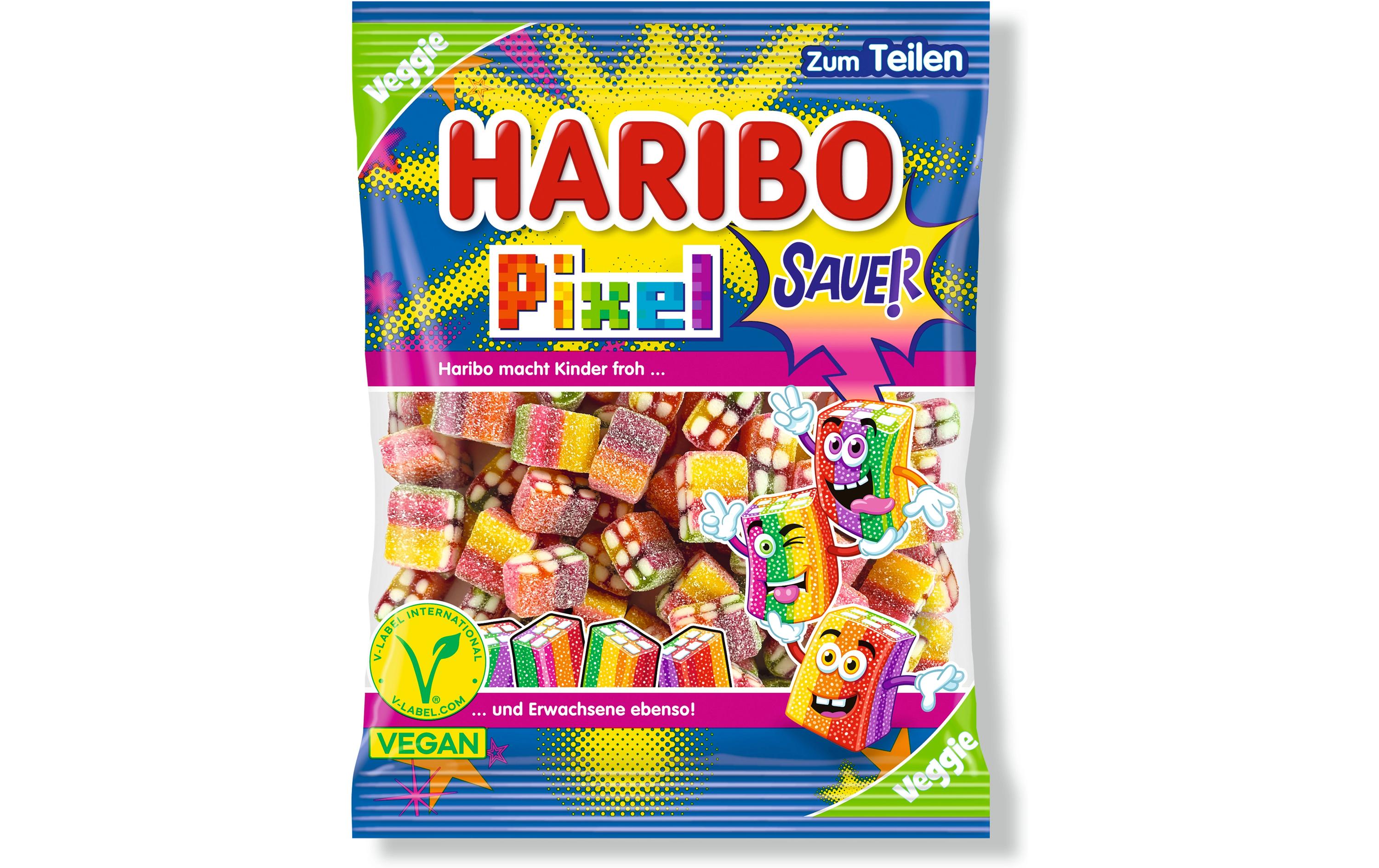 Gummibonbons Pixel Sauer vegan 160 gSaure Fruchtgummis