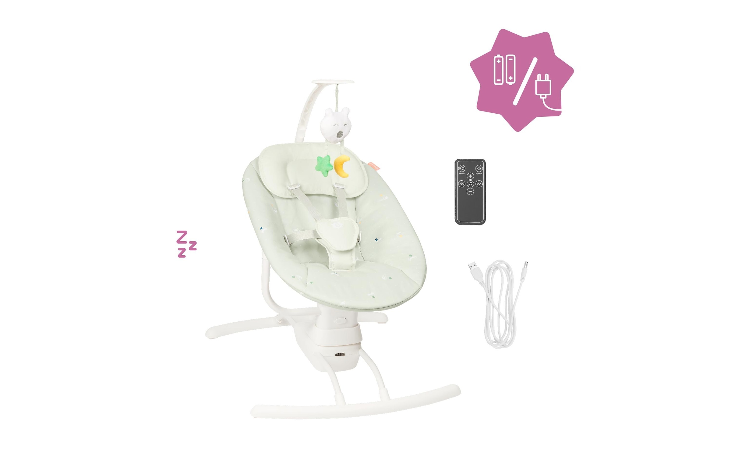 badabulle Babyschaukel »Creme« bis 9 kg