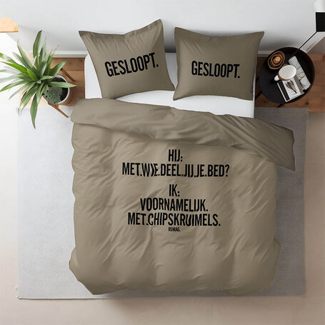 Dekbedovertrek RUMAG - Met Wie Deel Jij Je Bed