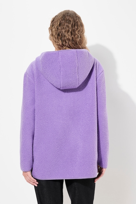 Teddypullover, Plüsch, Kapuze, Langarm