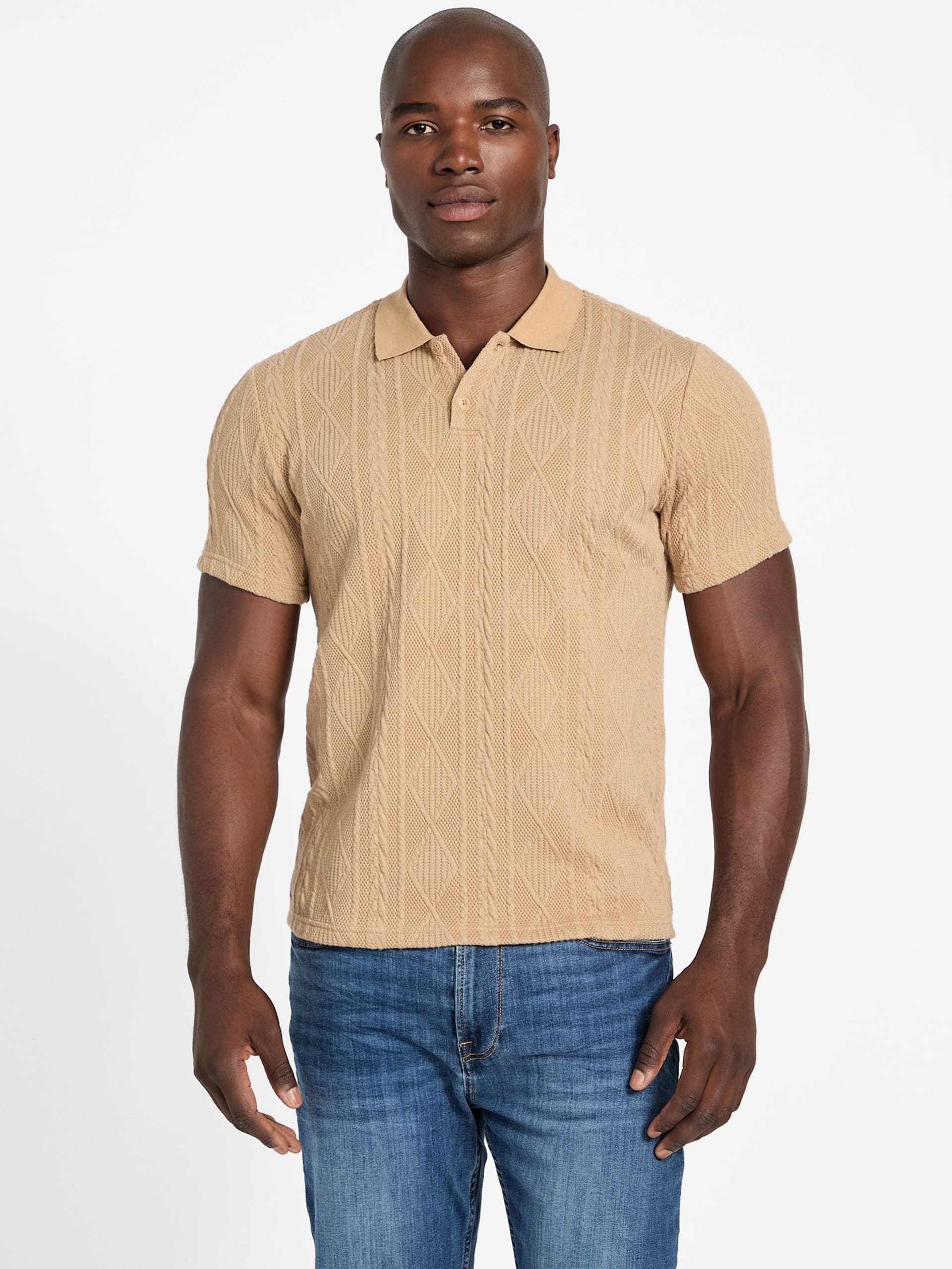Polo de malha texturizada Olin