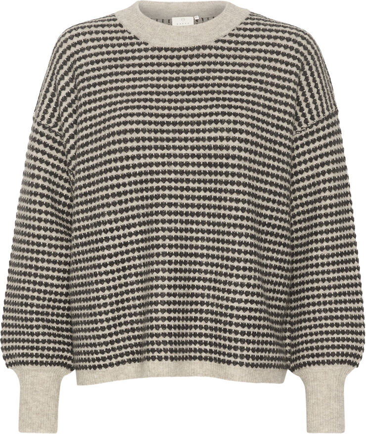 Kaffe KAellery Knit Pullover Feather gray/ black structure