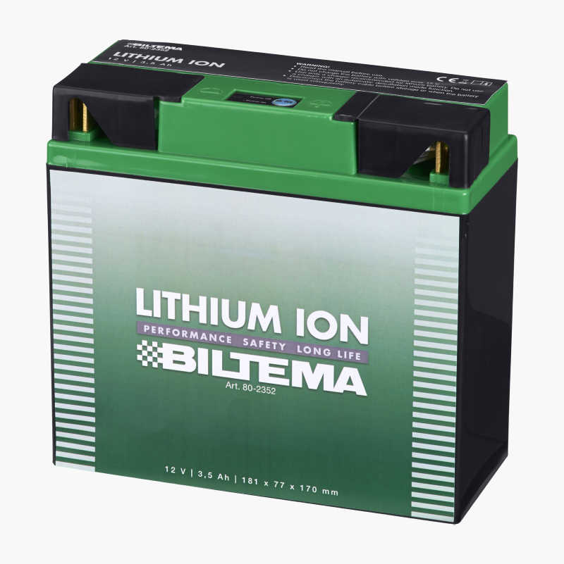 Fritidsbatteri gressklipper Litium LiFePO4, 12 V, 3,5 Ah, 170 x 181 x 77 mm
