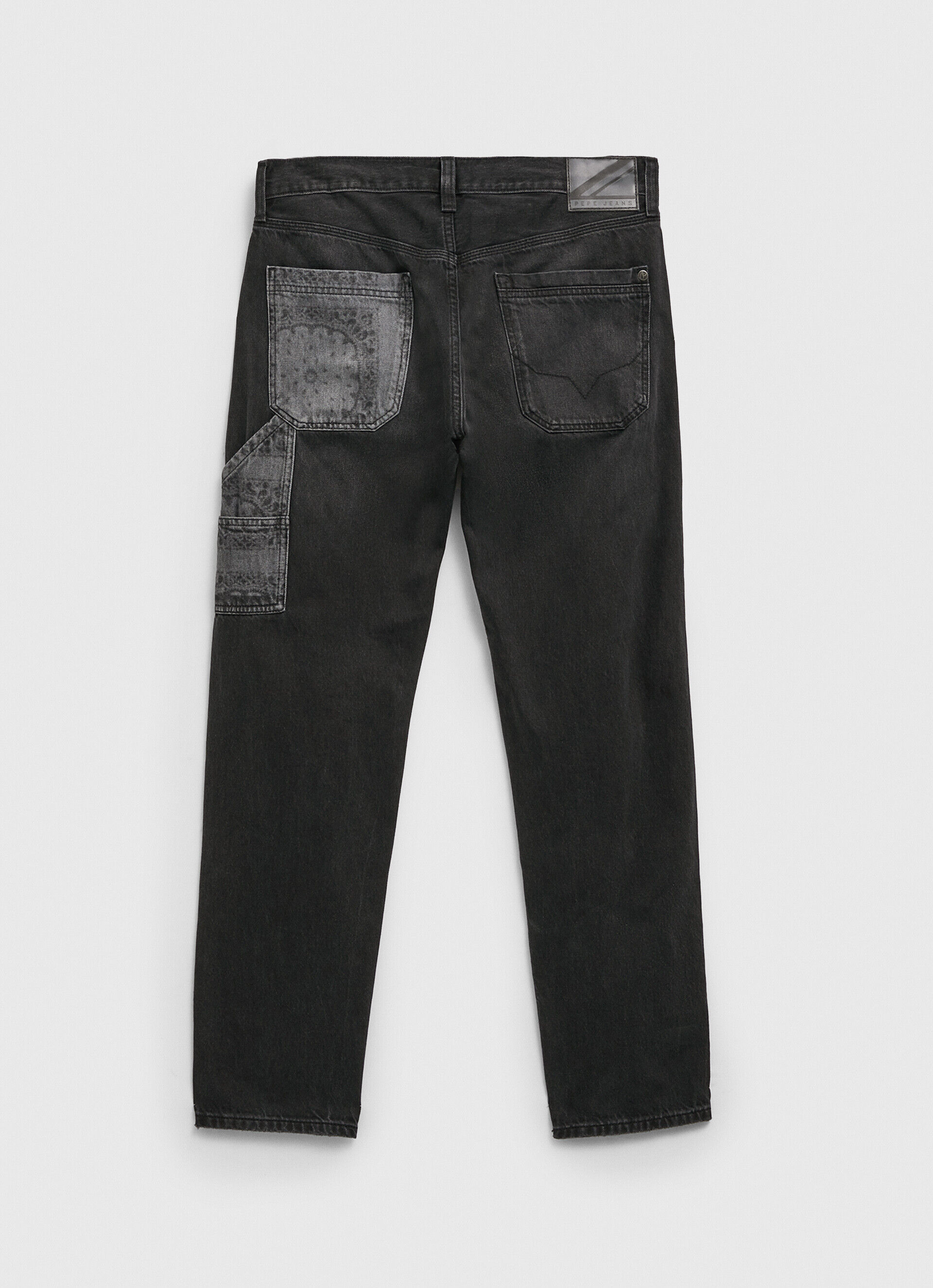 Calça jeans Jean Adams Relaxed Fit de cintura média - denim