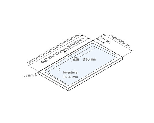 SCHULTE ExpressPlus douchebak complete set 75 x 90 x 3,5 cm wit glad EP207590 04