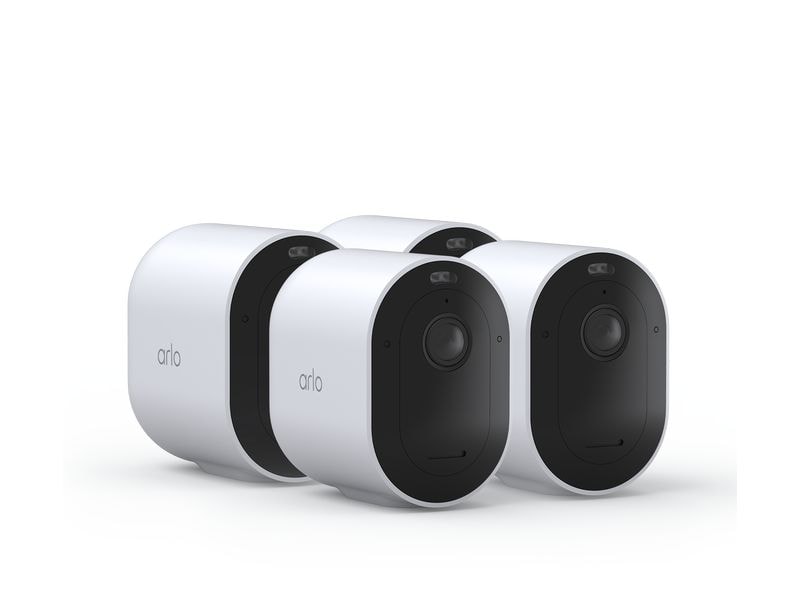 Arlo Netzwerkkamera Pro 5 V2 4 Stück, Weiss Fortschrittliche Nachtsicht in Farbe. Sieht mehr als das menschliche Auge