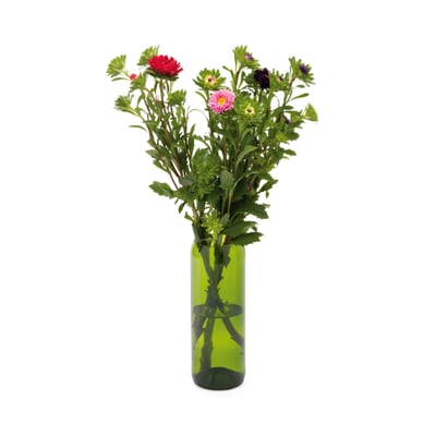Vase Weinflasche, Mittel, Smaragdgrün
