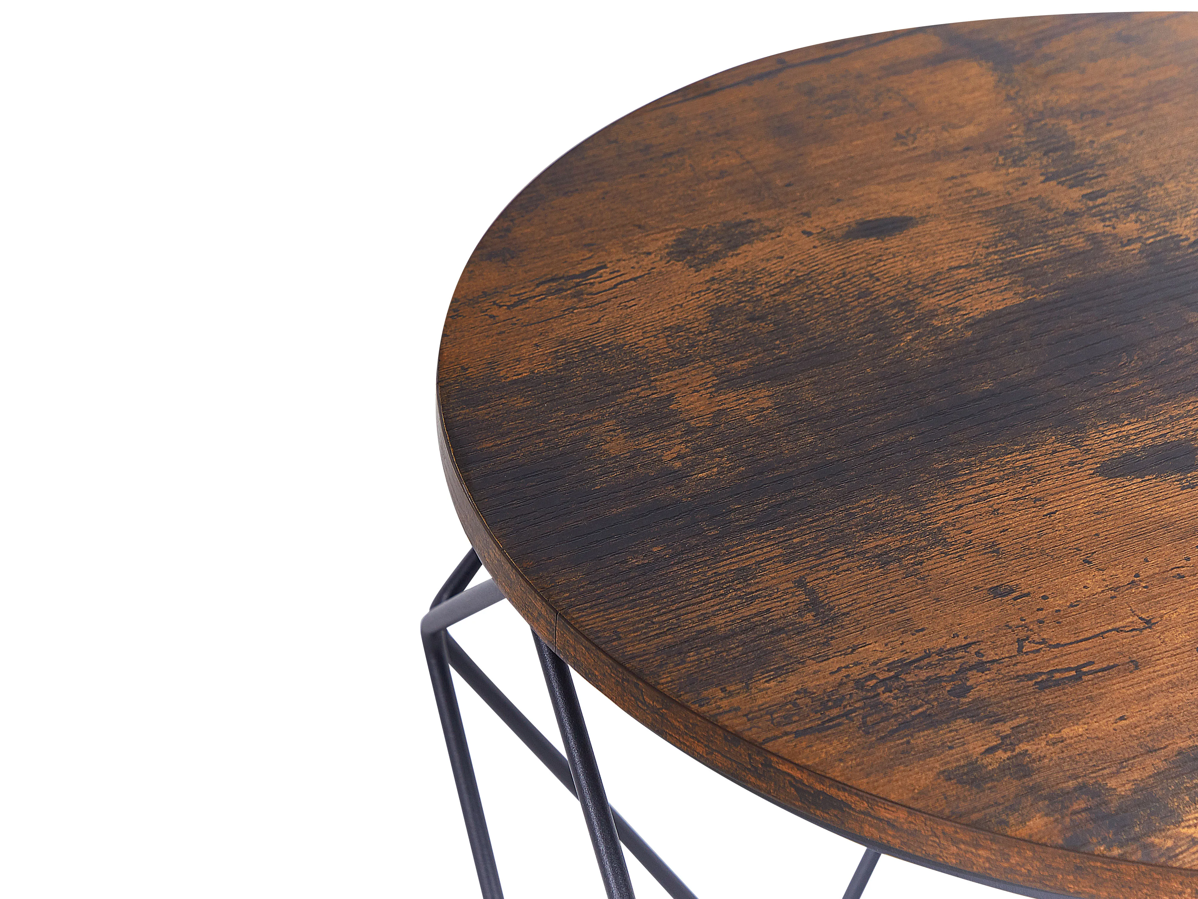 Set van 2 salontafels BRUNI Bruin/zwart