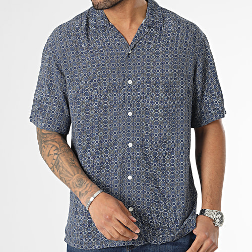 Chemise Manches Courtes Relaxed Bleu Marine