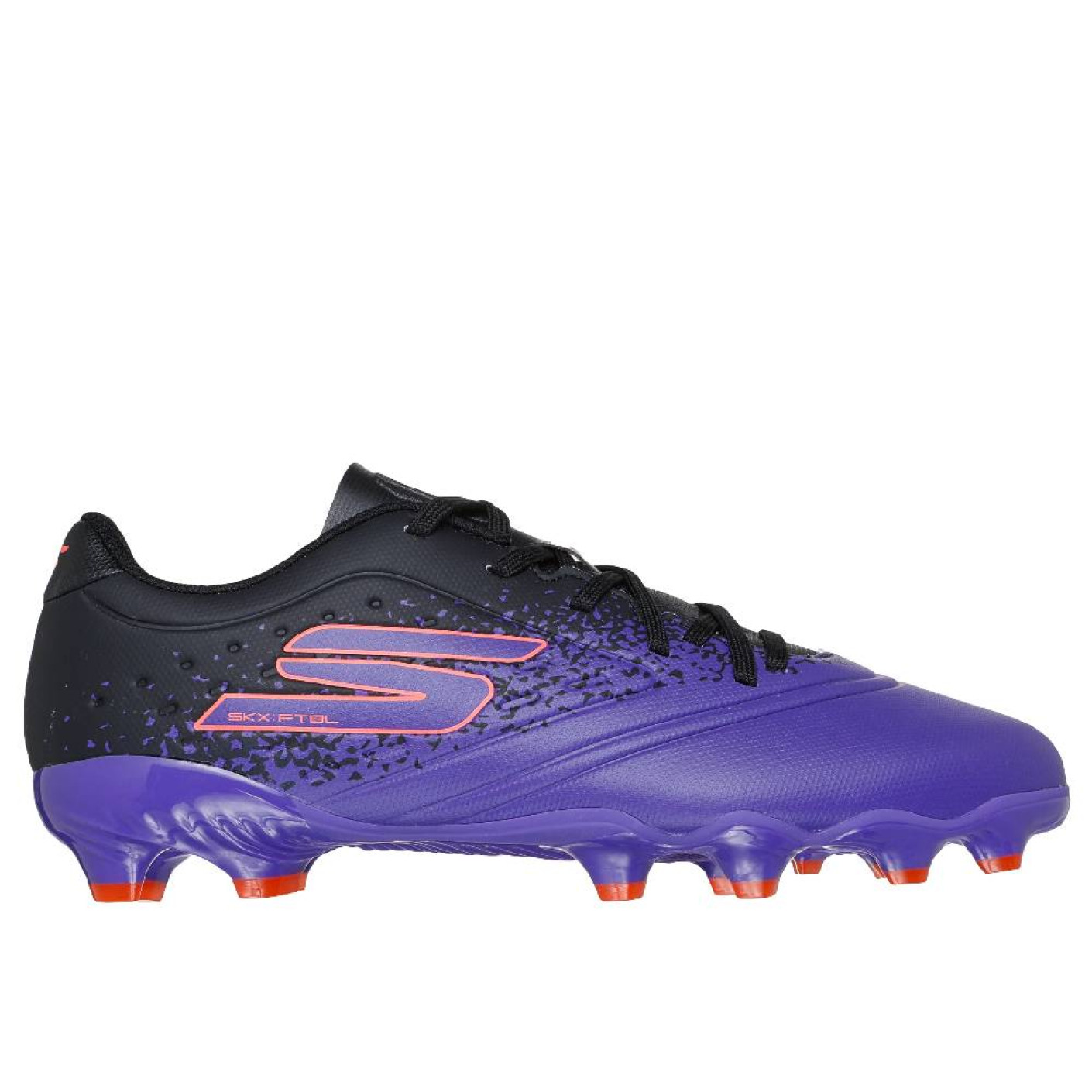 Skechers Razor 1.5 Gras Voetbalschoenen (FG) Kids Paars Zwart Oranje