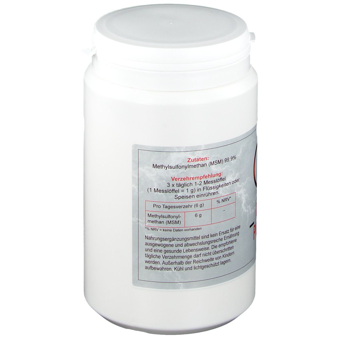 SinoPlaSan MSM Pulver 99,9% Methylsulfonylmethan