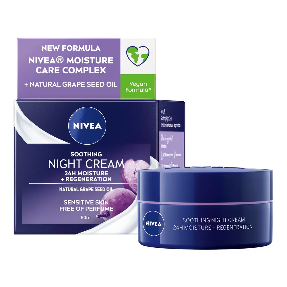 Nivea Essentials Sensitive Night Cream - 50 ml.