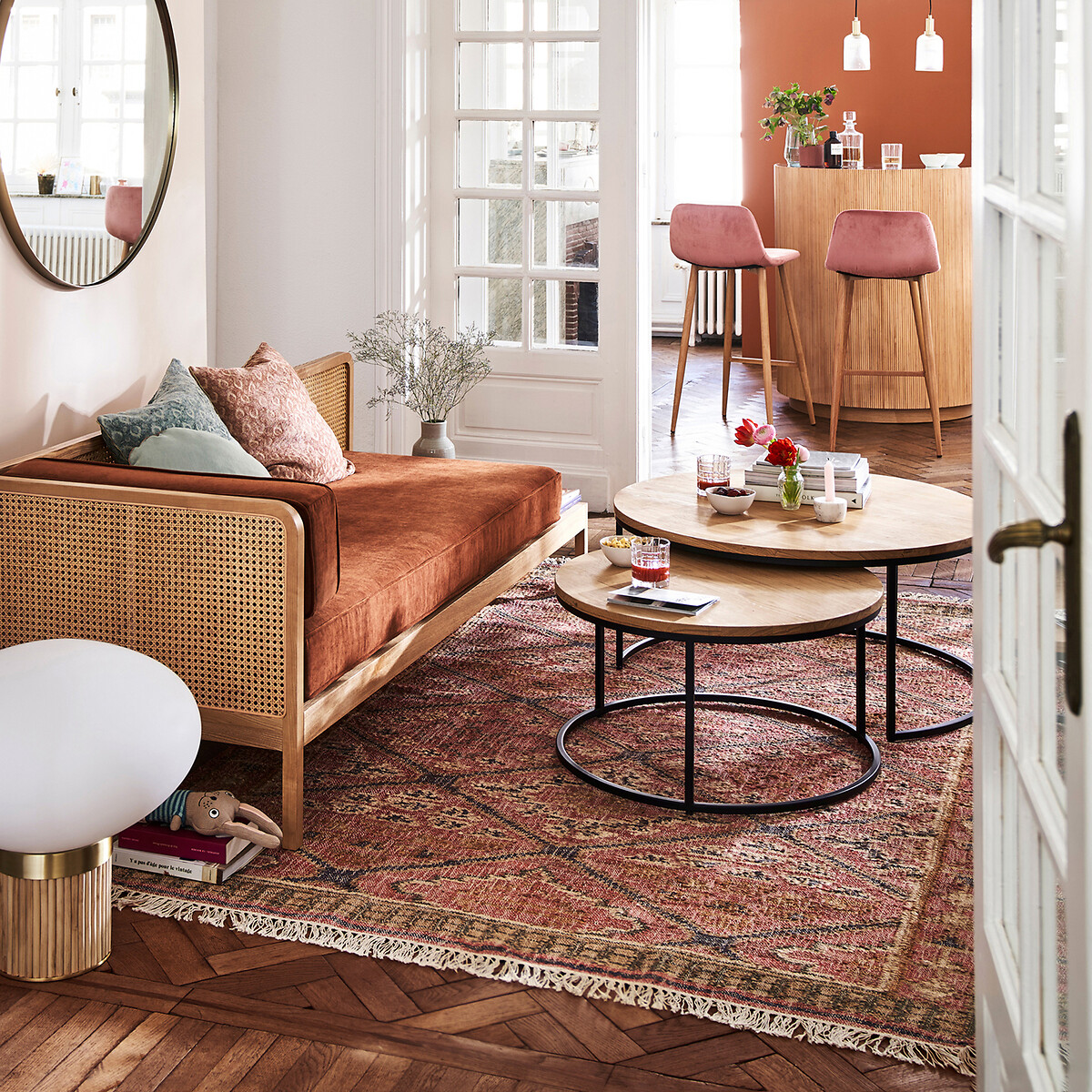 LA REDOUTE INTERIEURS<br>Tapete Kilim em juta e algodão, Saliha