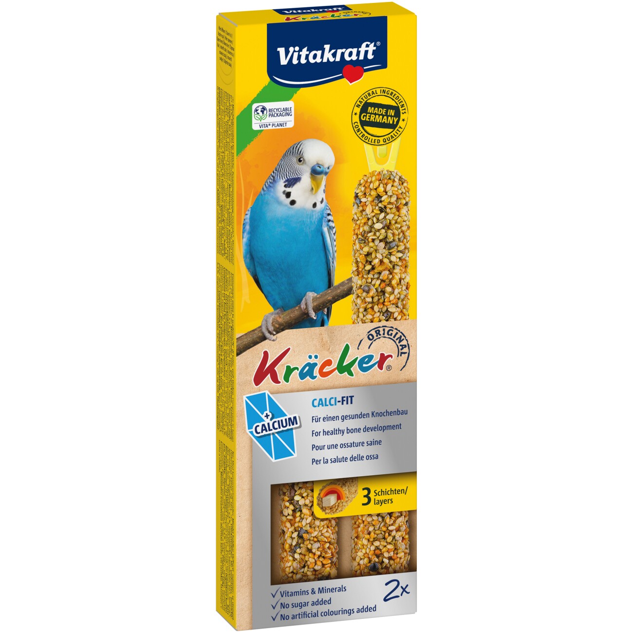 Vitakraft Kräcker Wellensittich 4x2er Calci-Fit
