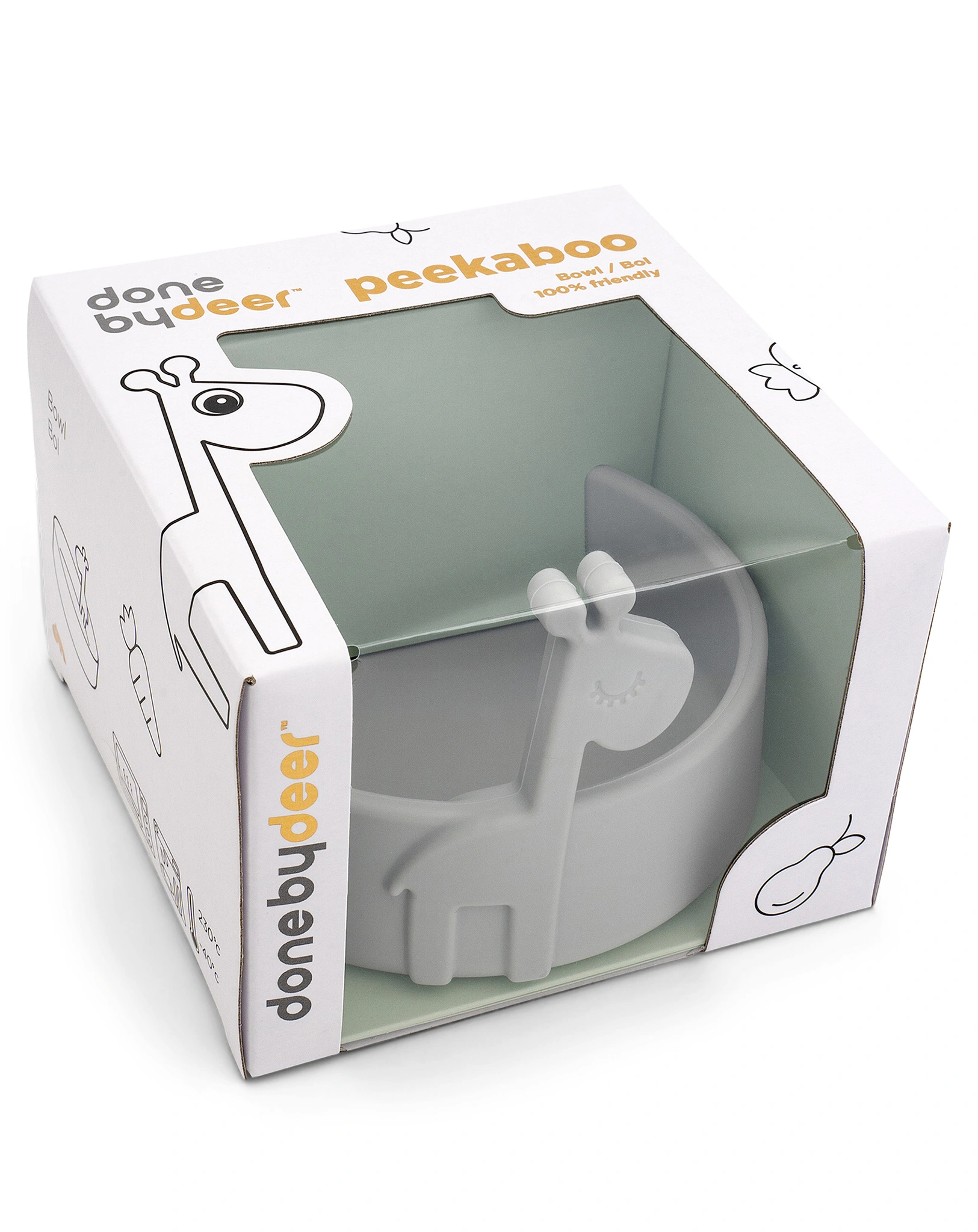Silikon-Schüssel PEEKABOO - RAFFI in grau