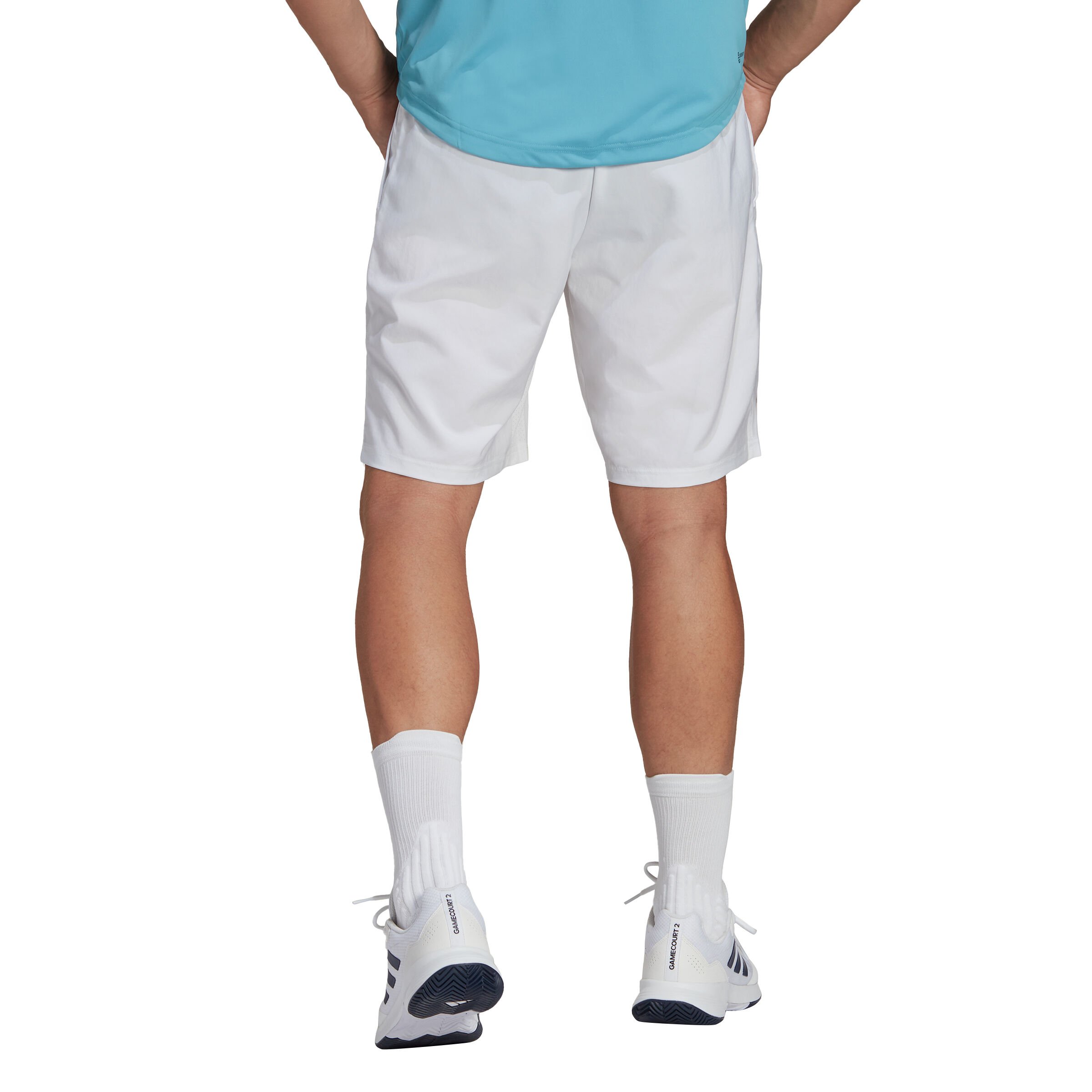 adidas Club 3-Stripes 9in Shorts Hommes - Blanc , Noir