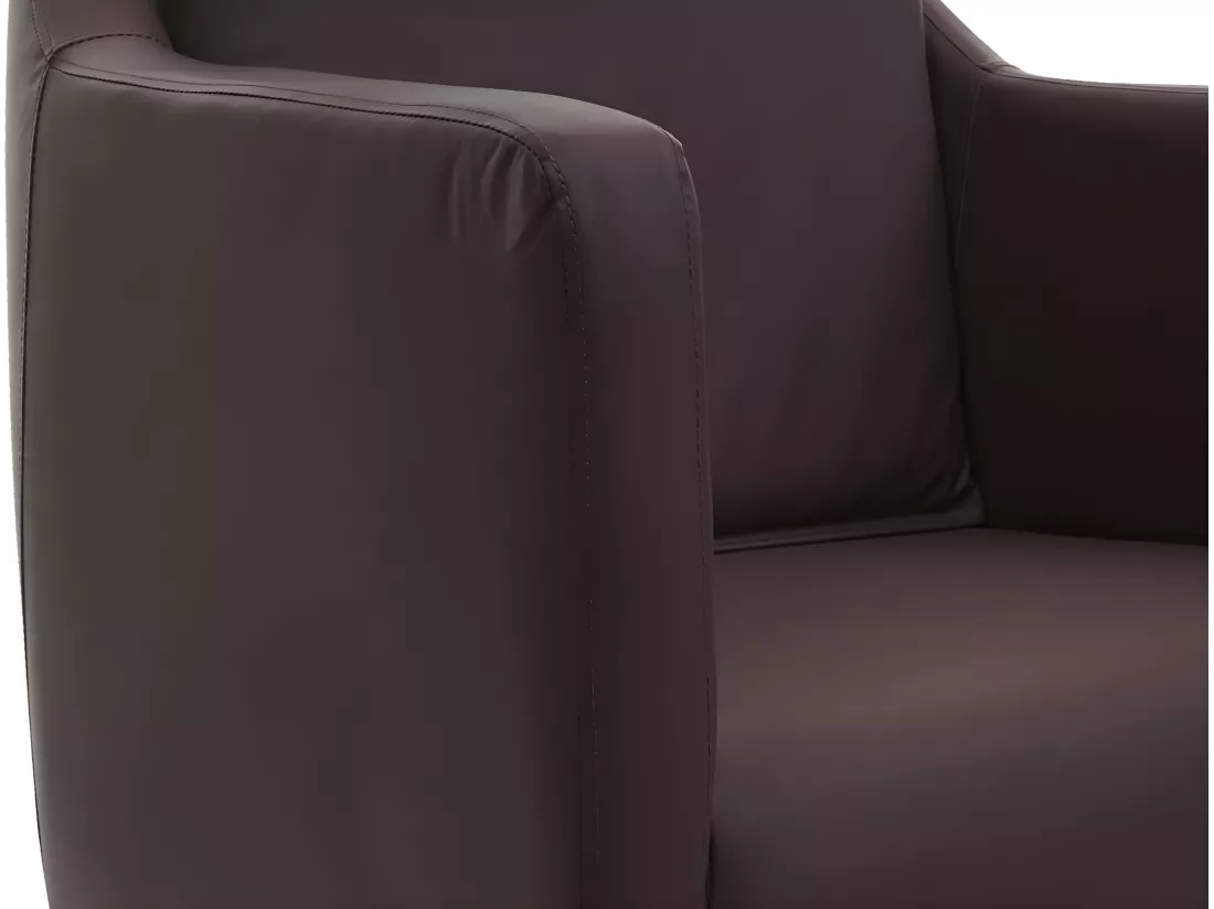 Fauteuil de relaxation MCW-H93a, similicuir marron