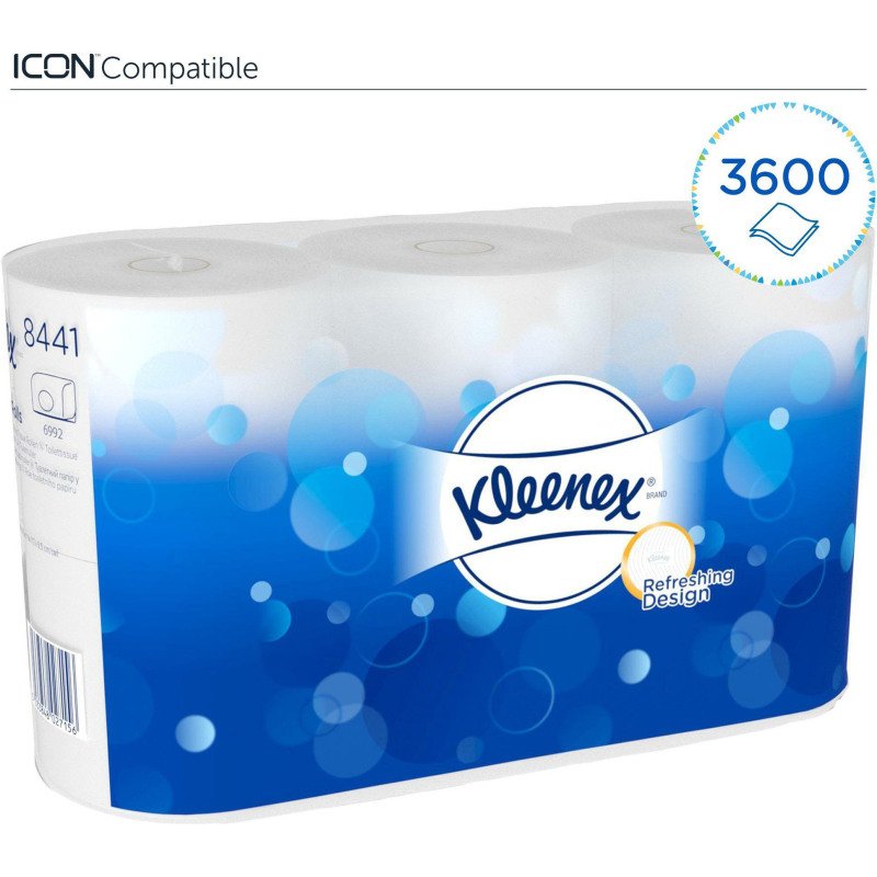 Papier toilette double épaisseur Kleenex - 6 rouleaux de 600 feuilles