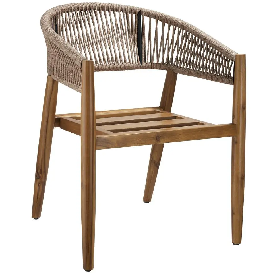 tectake Tuinstoel Manacor, ropedesign, Zandkleur