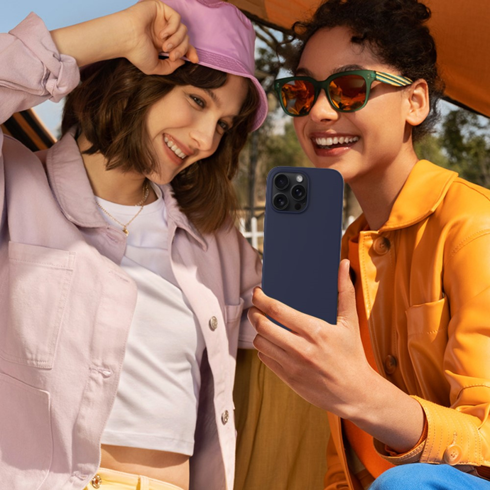 iPhone 16 Pro Max Silikon Case Hülle - Dunkelblau