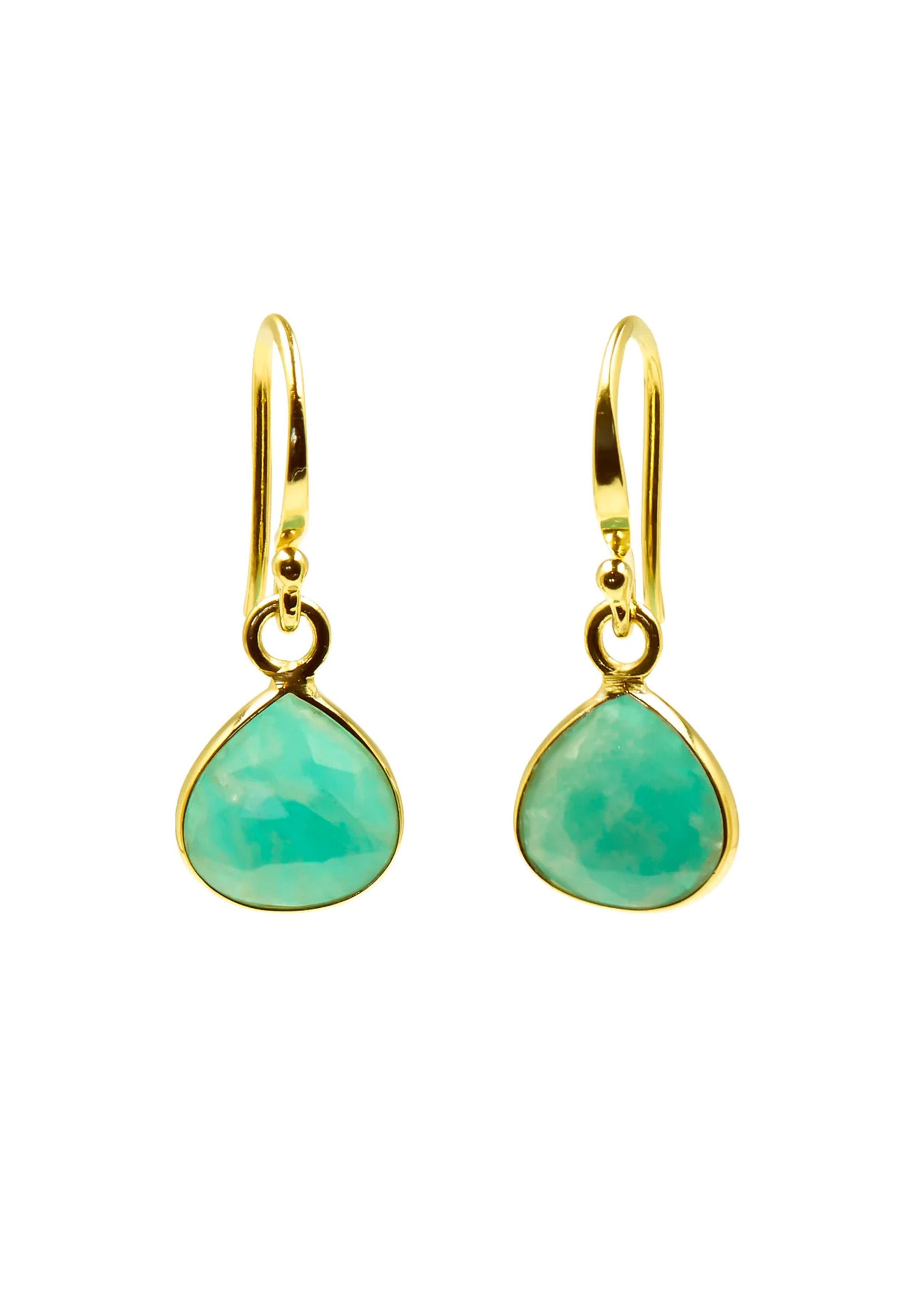 Le tresor du monde Teardrop Ohrringe Amazonit