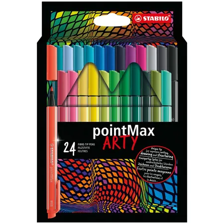 Filzschreiber - STABILO pointMax - ARTY - 24er Pack - mit 24 verschiedenen Farben