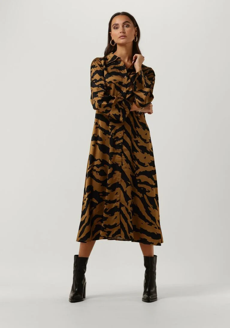 MY ESSENTIAL WARDROBE bruine my essential wardrobe midi jurk evemw long dress