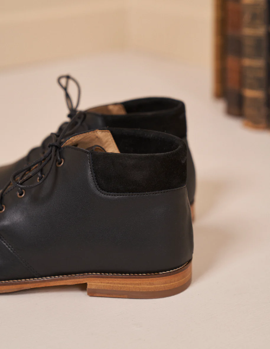 Bottines Gaultier - Cuir noir et suède