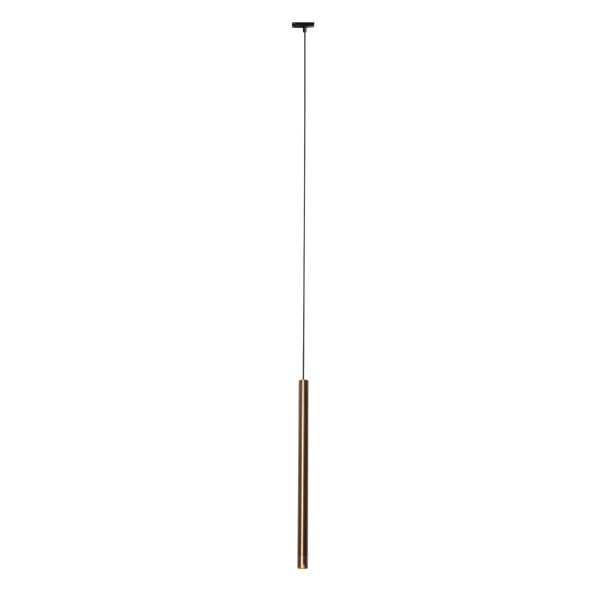 Moderne hanglamp donkerbrons voor railsysteem 1-fase  - Iconic Frini