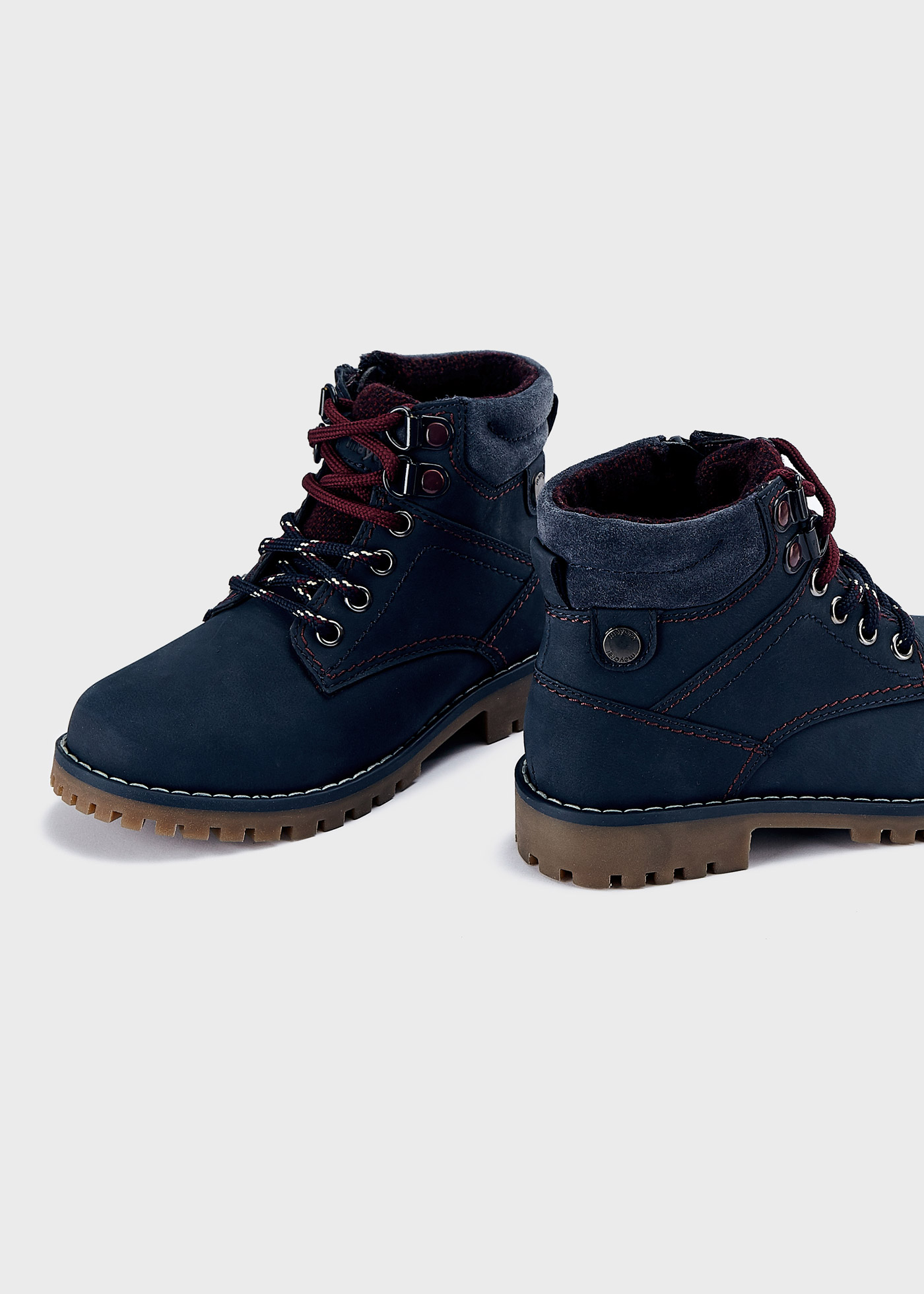 Botas de caminhada infantis em couro