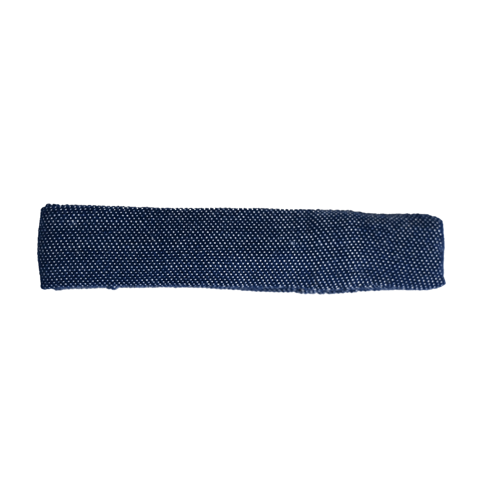 Barrette Croco Tissu Jean Fin