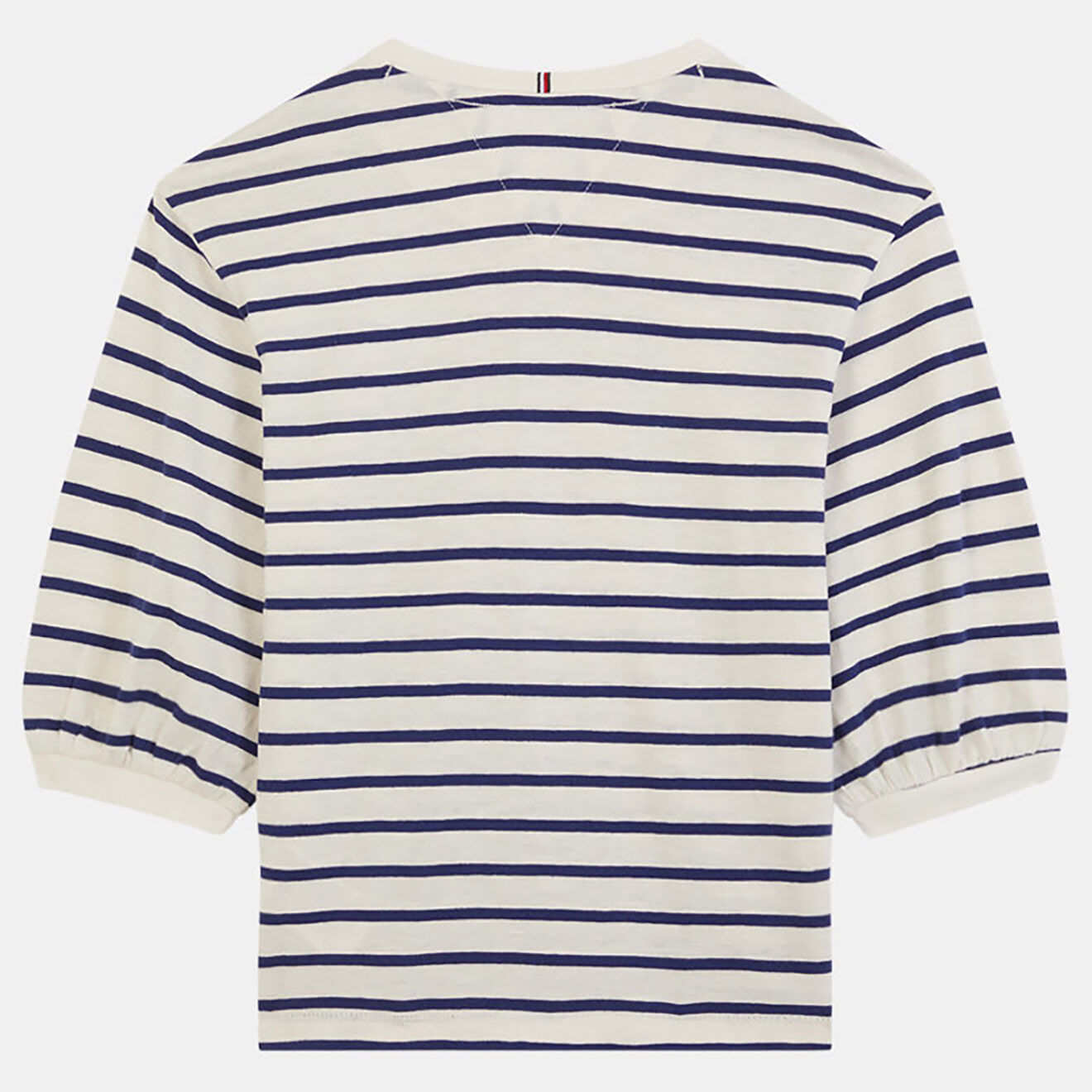 Tommy Hilfiger T-Shirt manches 3/4 marinière blanc/bleu