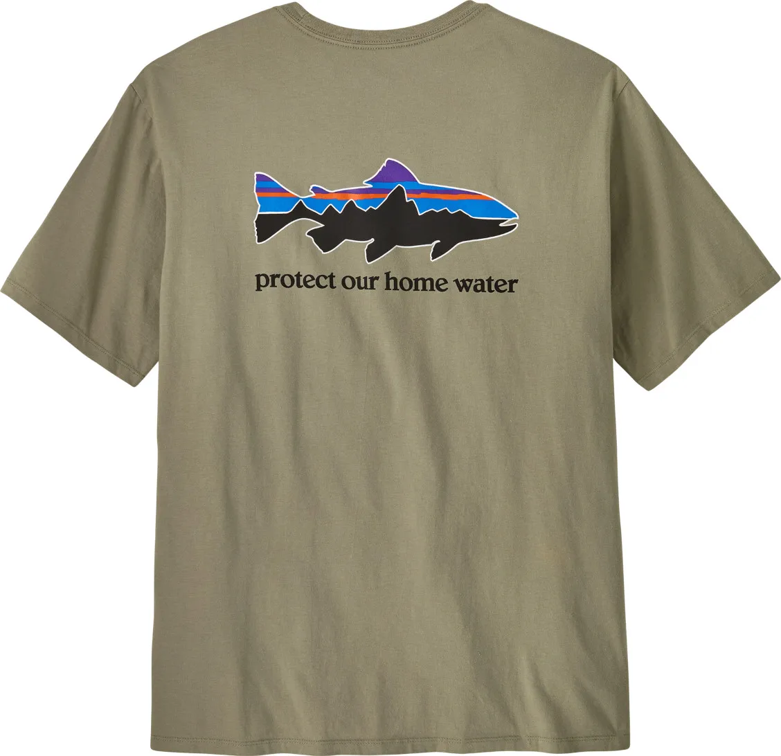 Patagonia M's Home Water Trout Organic T-Shirt River Rock Green