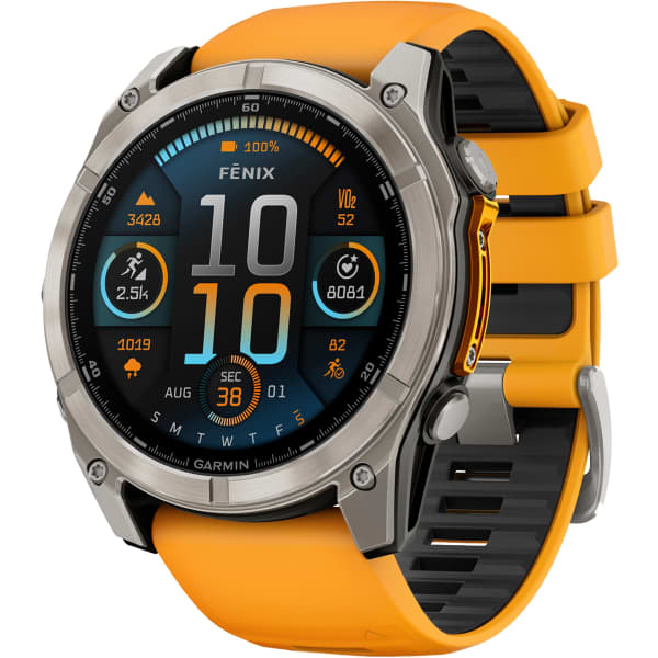 Montre cardio GPS GARMIN FENIX 8 AMOLED 51MM SAPPHIRE TITANIUM SOFT GOLD