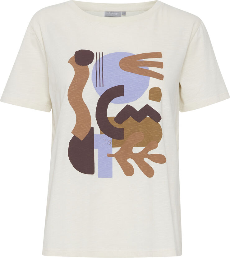 Fransa FRZENNA TEE 1 Birch mix