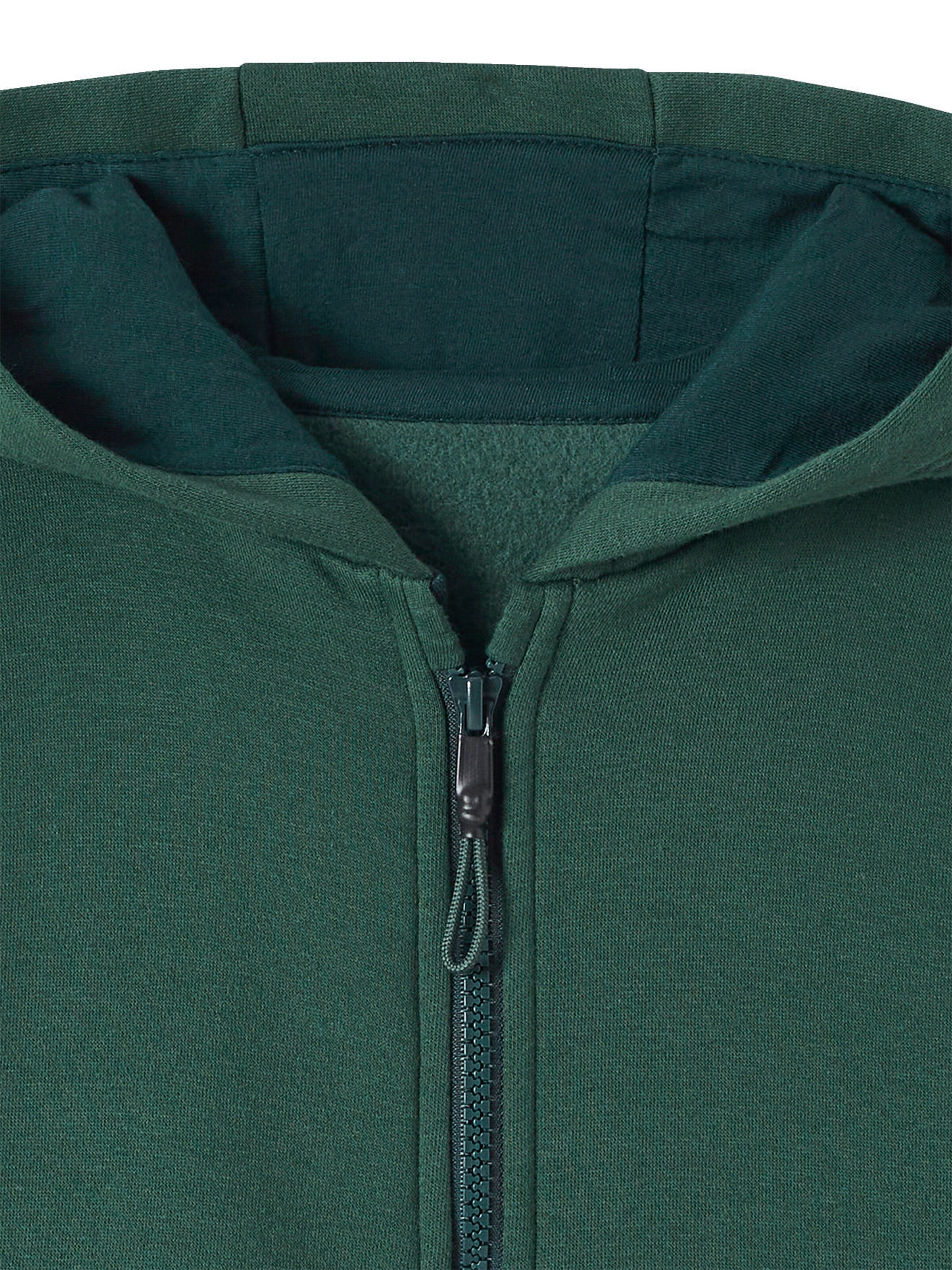Vertbaudet Jungen Kapuzensweatjacke tannengrün