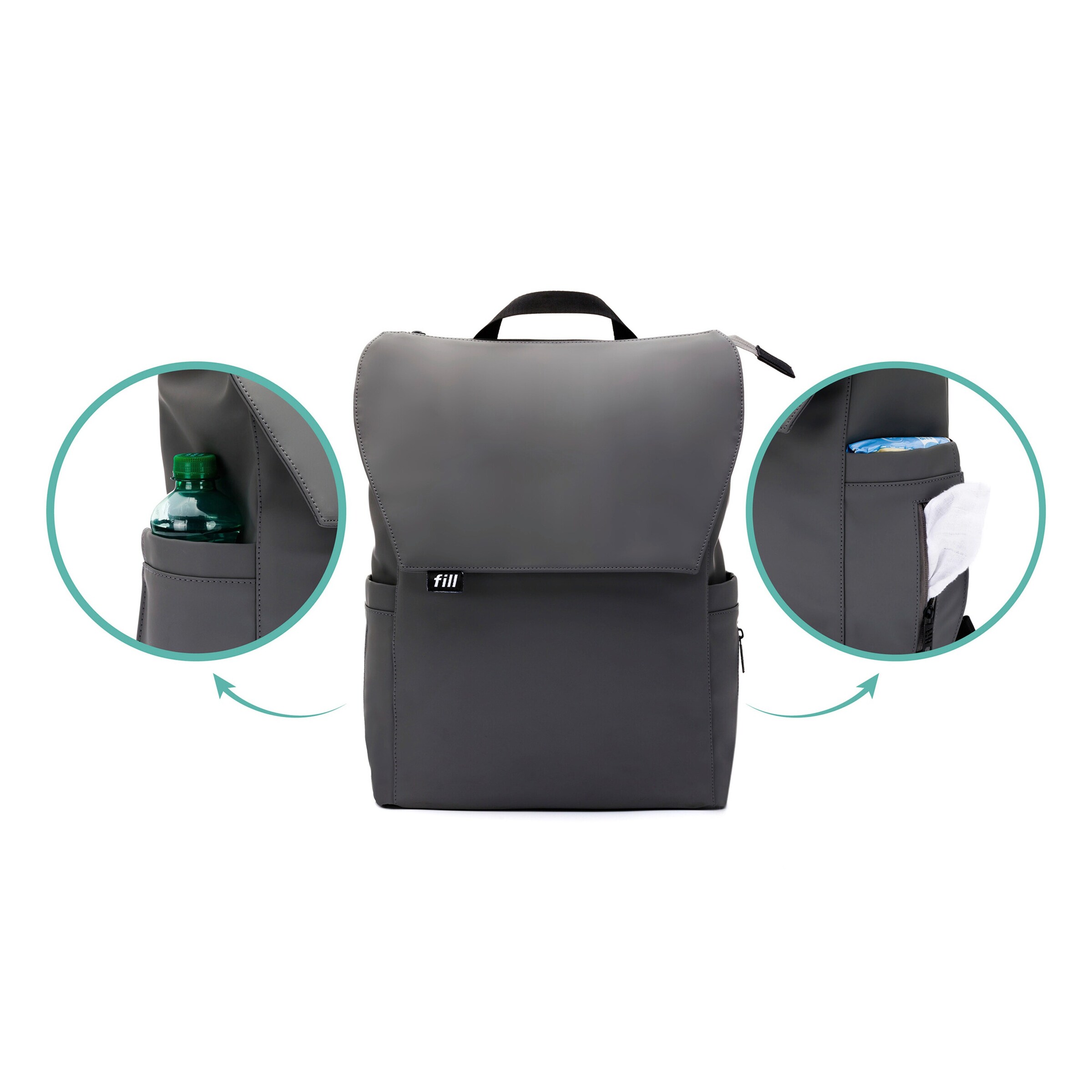 Fillikid Wickelrucksack Miami grau