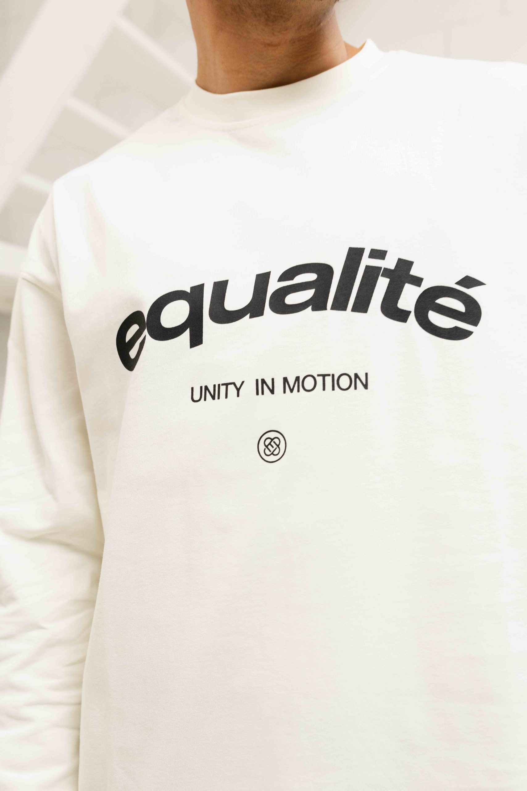 Equalité Celeste Longsleeve T-Shirt Heren Gebroken Wit