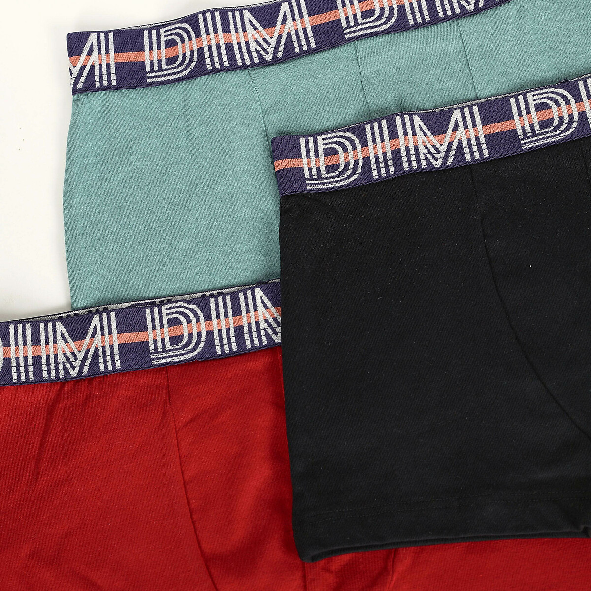 DIM<br>Conjunto de 3 cuecas boxer de algodão elástico