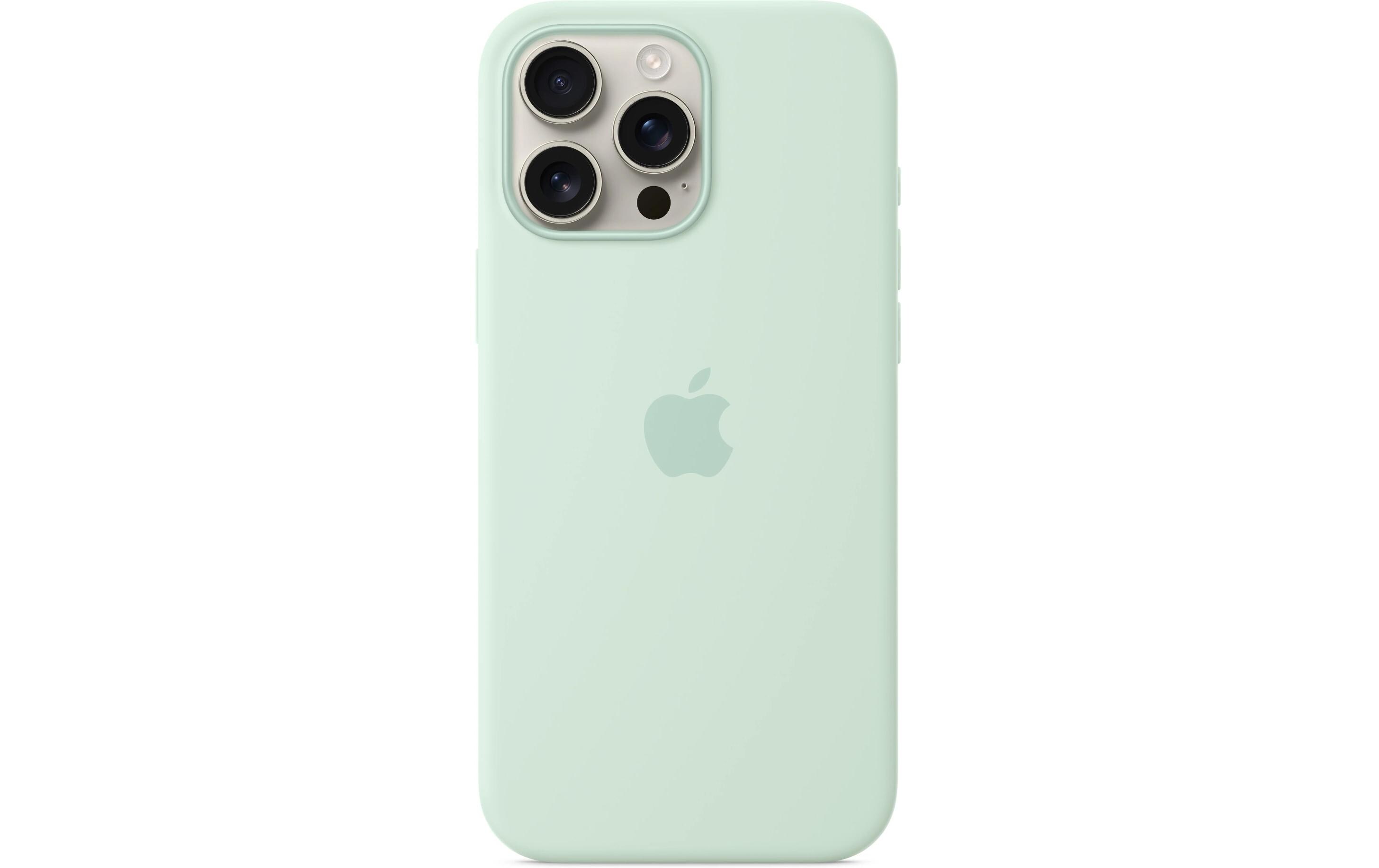 Silicone Case mit MagSafe iPhone 16 Pro Max AquamarineSilikon-Backcover mit «MagSafe» für das Apple iPhone 16 Pro Max