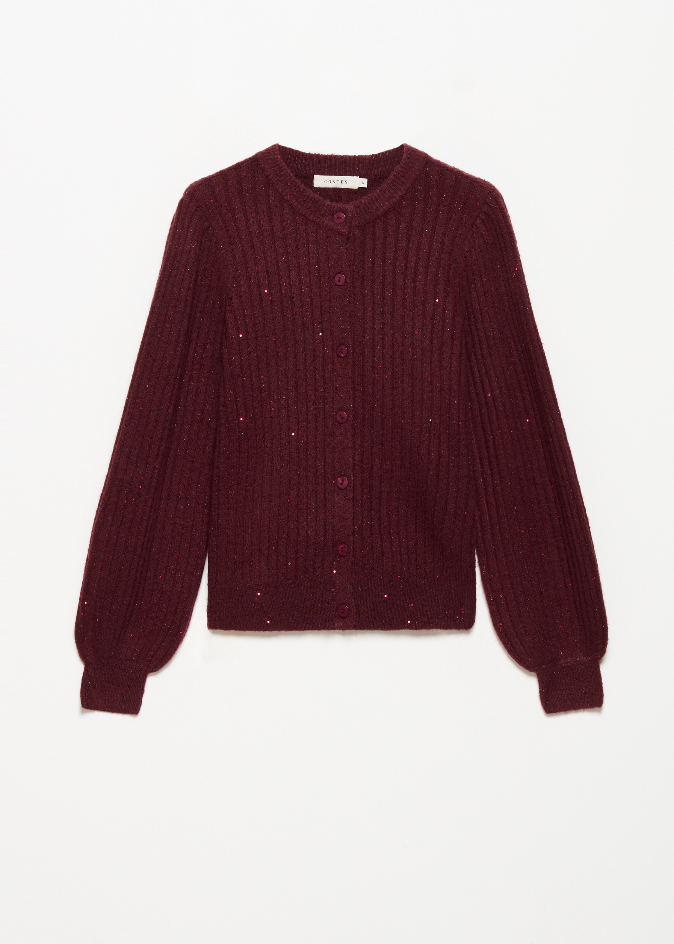 Ribgebreid vest met glitter