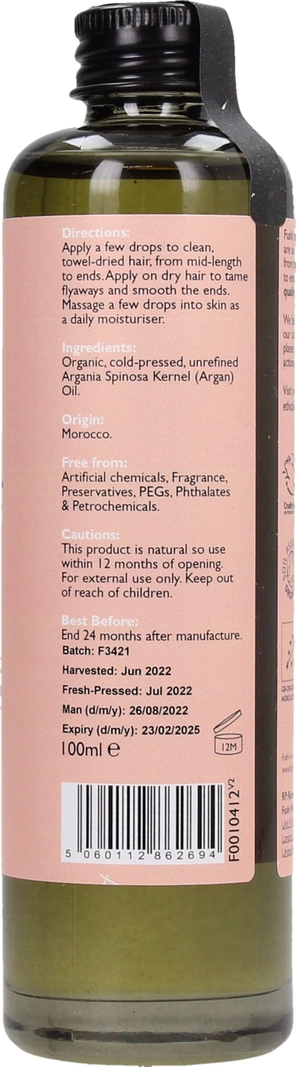 fushi  Argan Oil, 100 ml