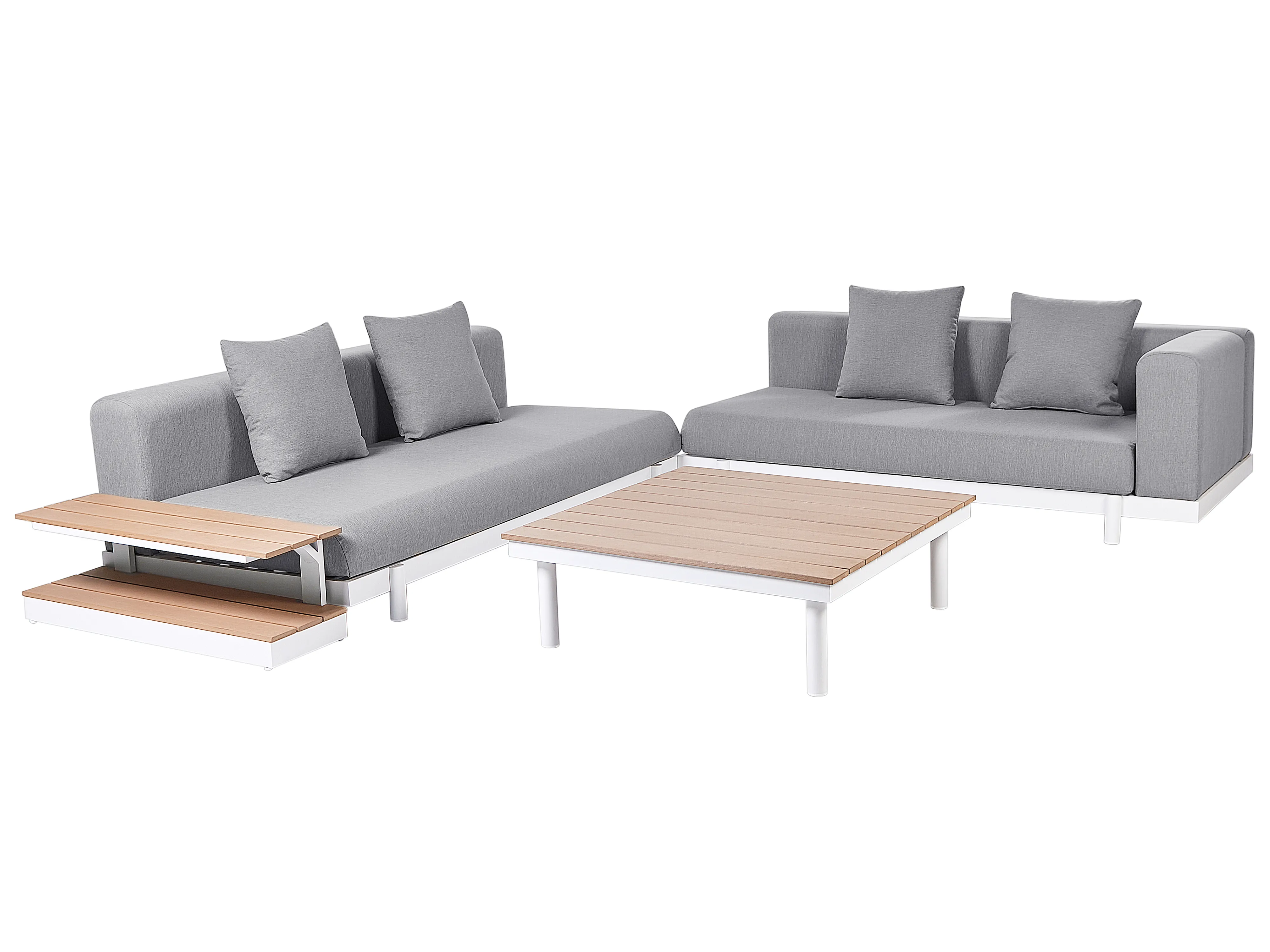 Tuin hoekloungeset met tafel 5-zits MISSANELLO Grijs